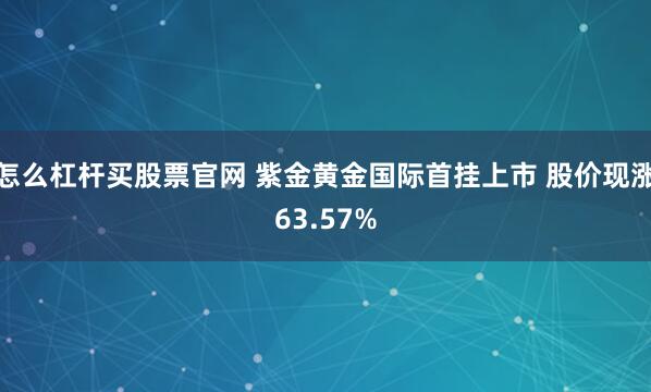 怎么杠杆买股票官网 紫金黄金国际首挂上市 股价现涨63.57%